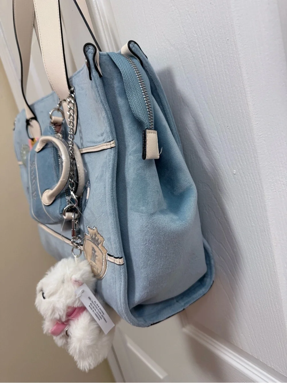NWT Juicy Couture Study in Style Tote In Dusty Blue